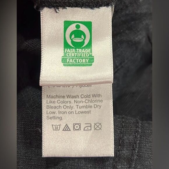 J.Crew black linen blend pull on seaside pants size small - Picture 6 of 9